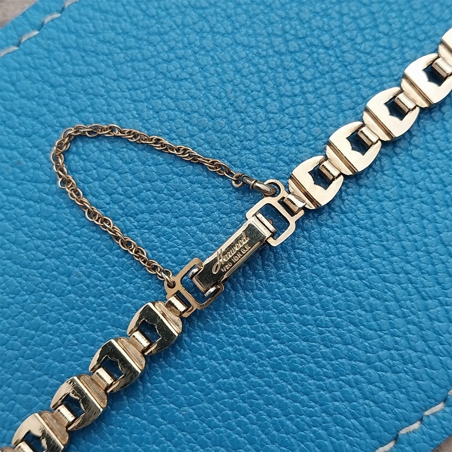 Ladies Gold-Fill & Rhinestone Harwood 1940s Vintage Cocktail Watch Band