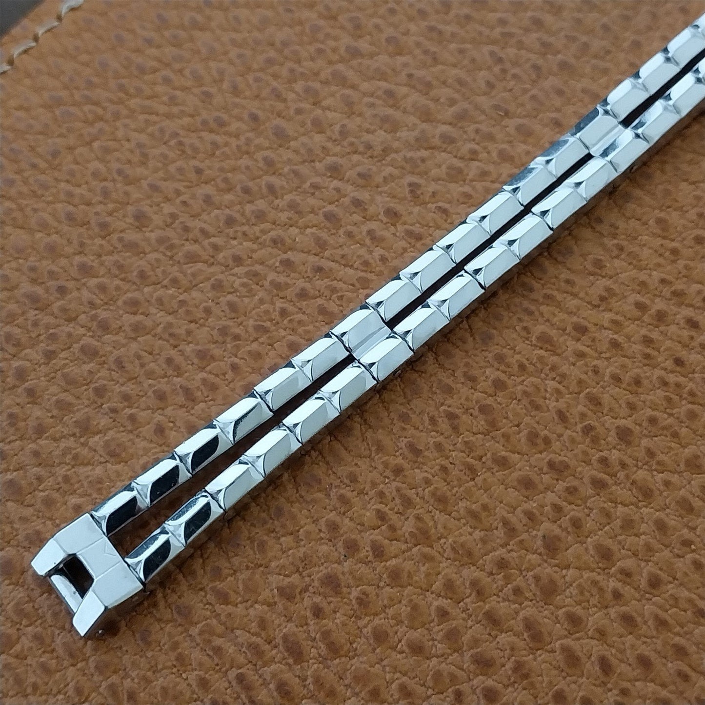 1950s Ladies 12k White Gold-Filled Gemex Single Lug Unused Vintage Watch Band