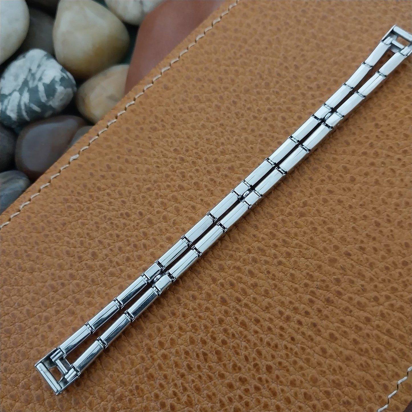 1950s Ladies 12k White Gold-Filled Gemex Single Lug Unused Vintage Watch Band