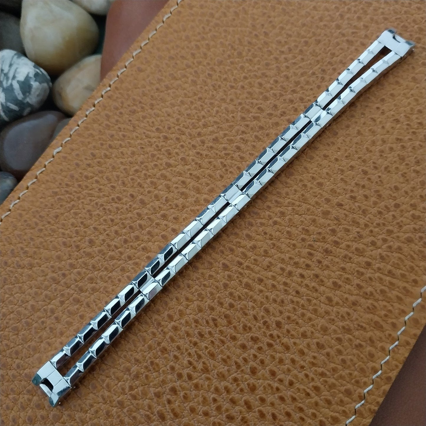 1950s Ladies 12k White Gold-Filled Gemex Single Lug Unused Vintage Watch Band