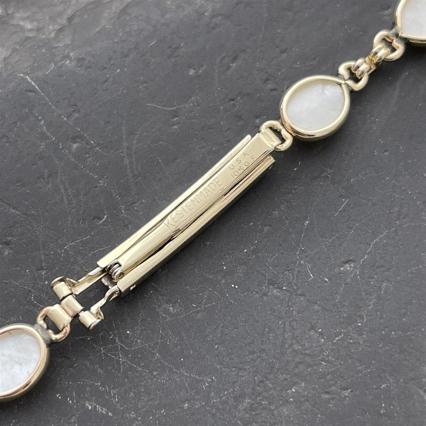 10k Gold-Filled Mother of Pearl Ladies Unused 1960s Vintage Watch Band