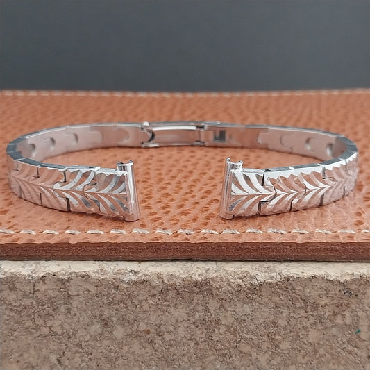 11mm White Gold-Plate AP Ladies Unused 1970s Vintage Watch Band