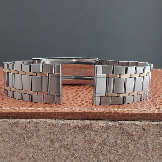 19mm Stainless Steel & Gold-Filled Long JB Champion nos Unused Vintage Watch Band