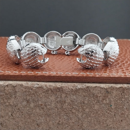 1970s JB Champion White Gold-Tone Mod Ladies Unused Vintage Watch Band