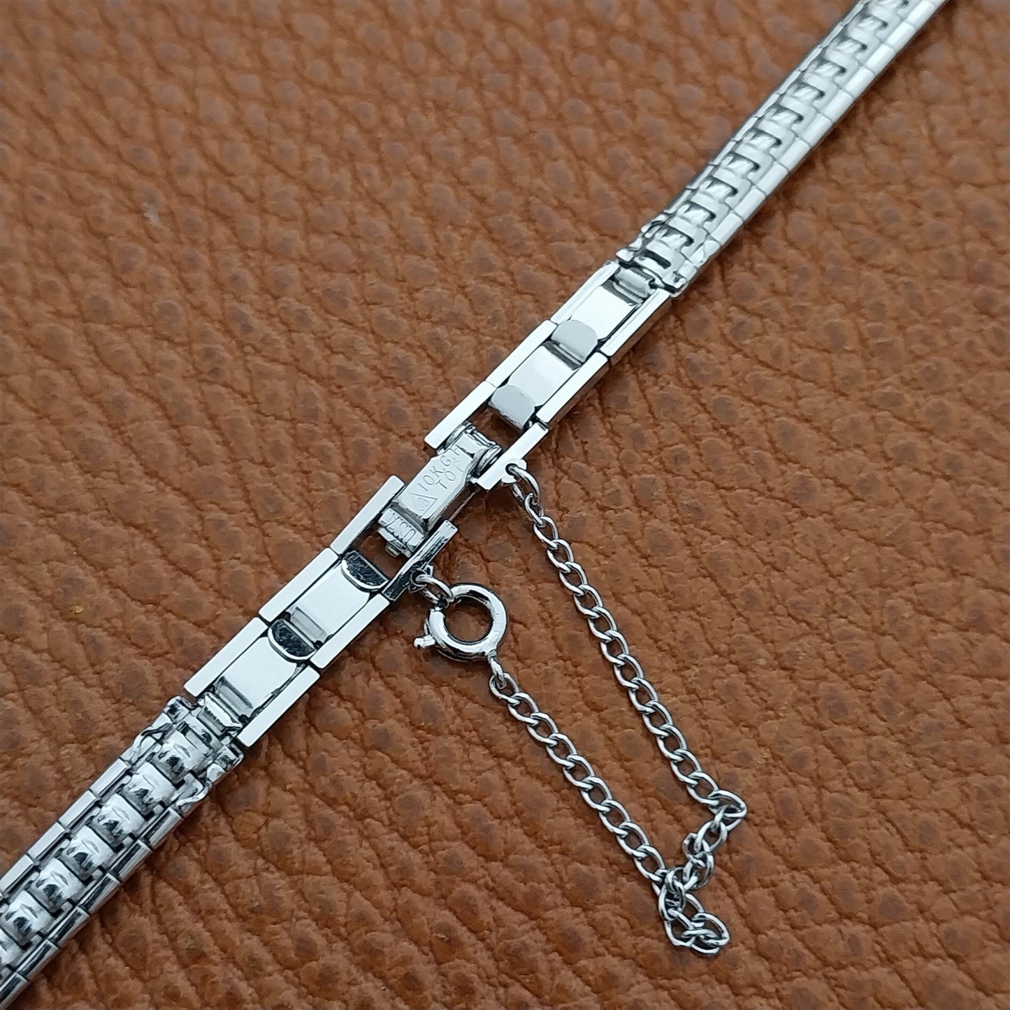 10k White Gold-Filled JB Champion MCM Ladies nos 1960s Unused Vintage Watch Band