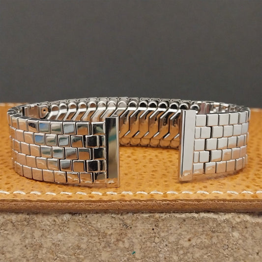 19mm 18mm Brick Link JB Champion Stainless Steel Unused 50s Vintage Watch Band