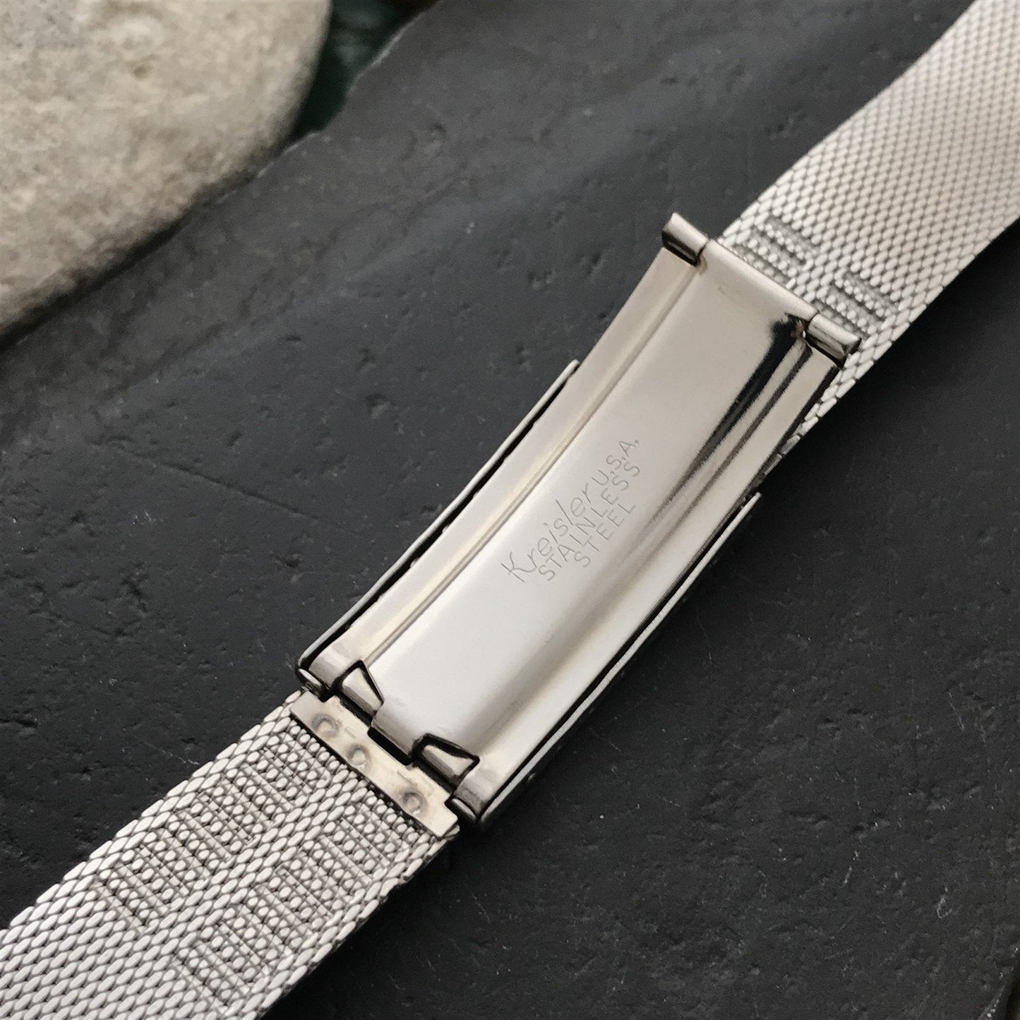 19mm Stainless Steel Mesh Kreisler USA nos Unused 1960s Vintage Watch Band