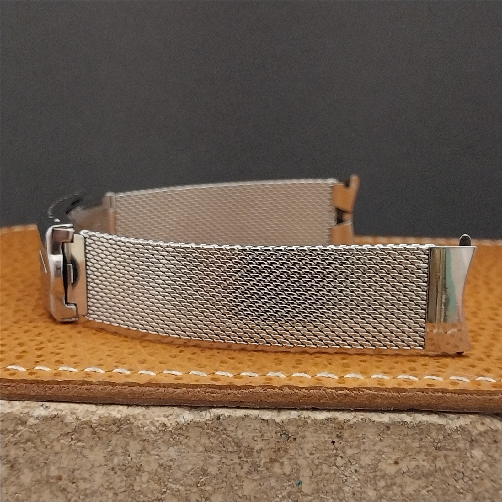 17.2mm Stainless Steel Mesh Long JB Champion Unused nos 1960s Vintage Watch Band