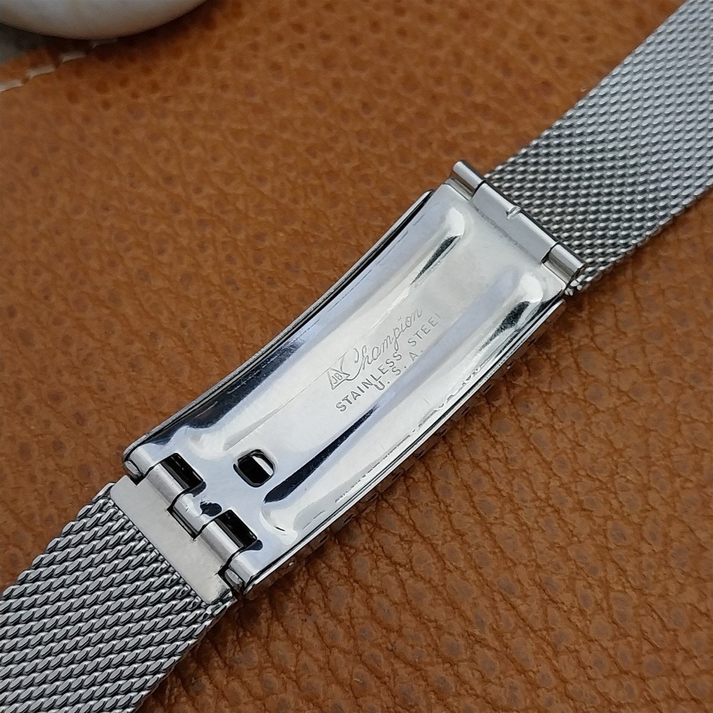 17.2mm Stainless Steel Mesh Long JB Champion Unused nos 1960s Vintage Watch Band