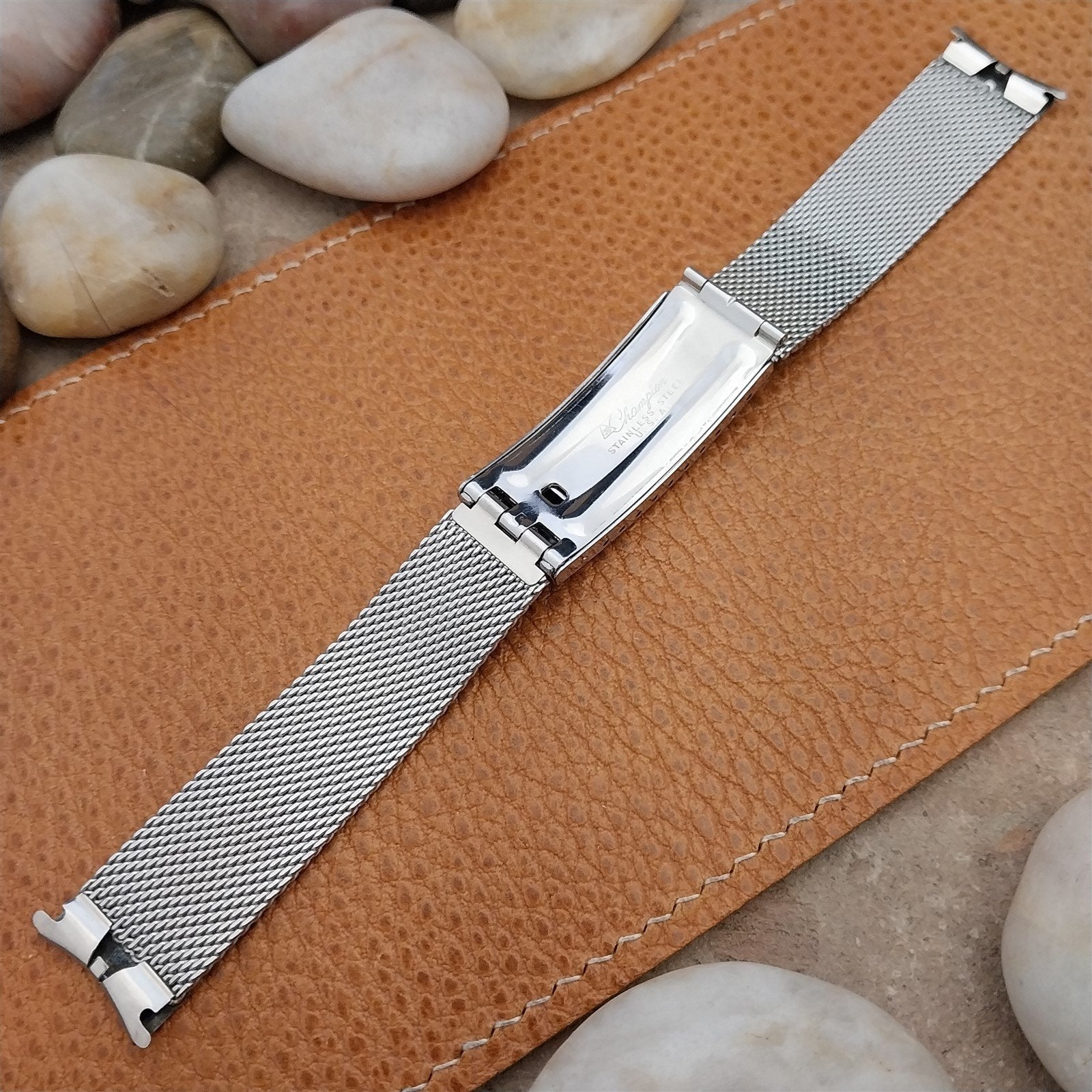 17.2mm Stainless Steel Mesh Long JB Champion Unused nos 1960s Vintage Watch Band