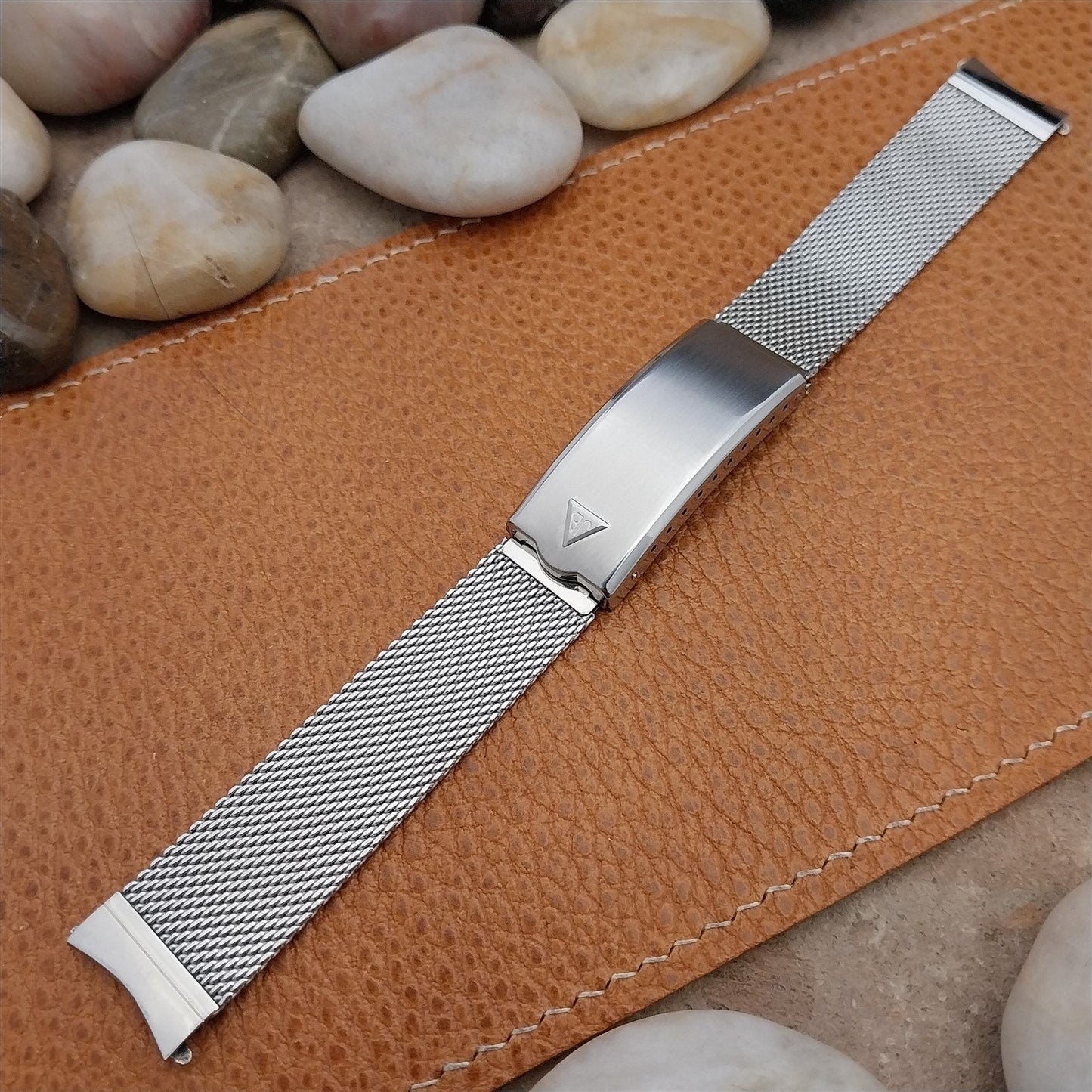 17.2mm Stainless Steel Mesh Long JB Champion Unused nos 1960s Vintage Watch Band