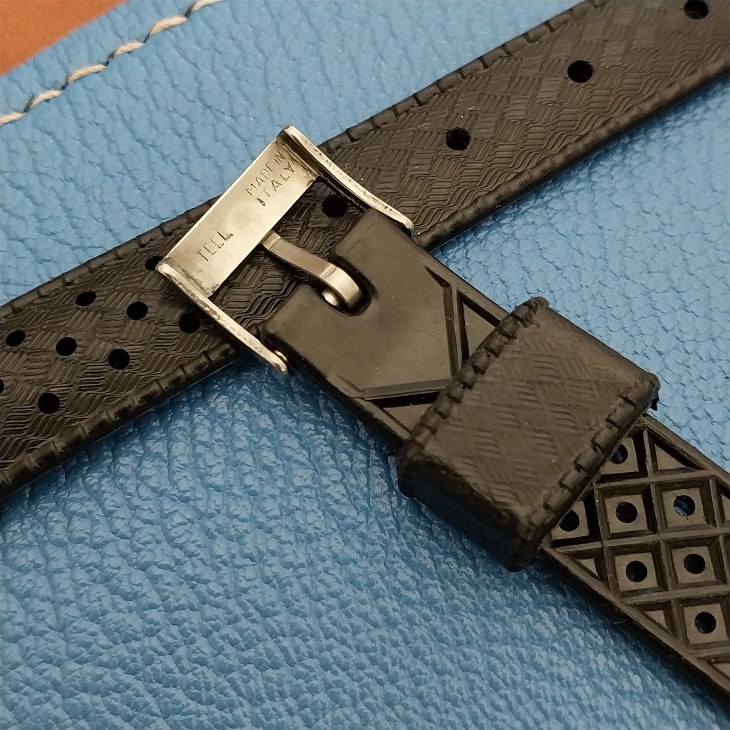 13mm Swiss SUB Dive Black Skindiver Strap Unused 1960s Vintage Watch Band nos