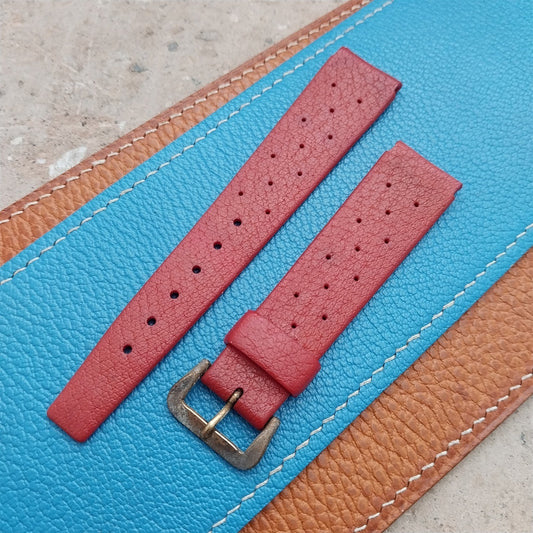 18mm Swiss Divers Tropic Star & Patina Brass Buckle 1960s Vintage Watch Strap