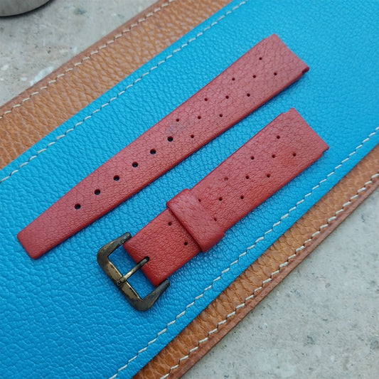 18mm Swiss Divers Tropic Star & Patina Brass Buckle 1960s Vintage Watch Strap