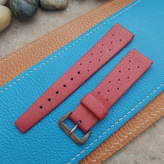 18mm Swiss Divers Tropic Star & Patina Brass Buckle 1960s Vintage Watch Strap