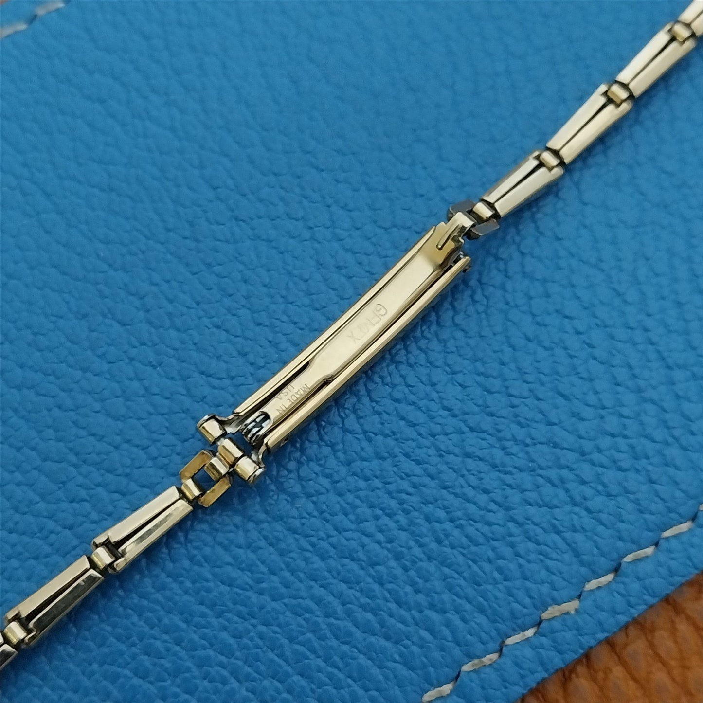 Ladies Yellow Gold-Filled Gemex Unused Classic 1950s Vintage Cocktail Watch Band