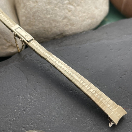 9mm Bulova Accutron 10kt Yellow Gold RGP Ladies Unused 1970s Vintage Watch Band