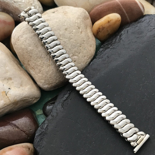 5/8" 12K White Gold-Filled Bigney 1940s nos Unused Vintage Watch Band