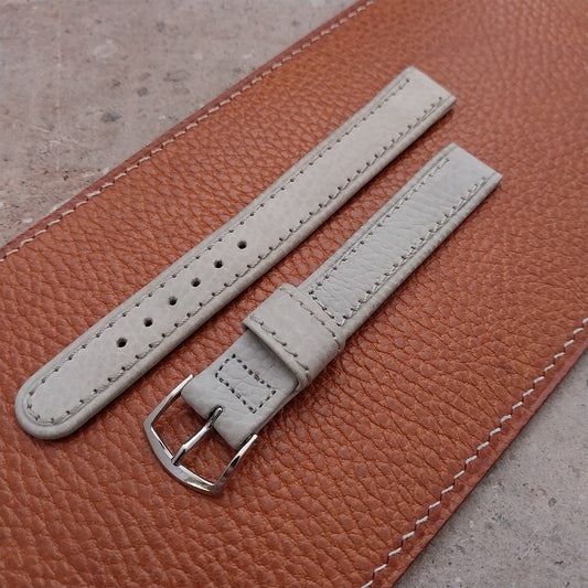 5/8" Gray Shrunken Calf Single-Keeper Long Unused nos 1950s Vintage Watch Band