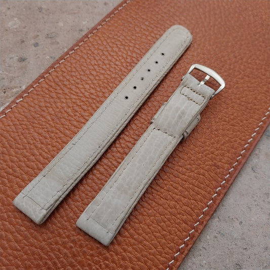 5/8" Long Gray Shrunken Calf Single-Keeper Unused nos 1960s Vintage Watch Band
