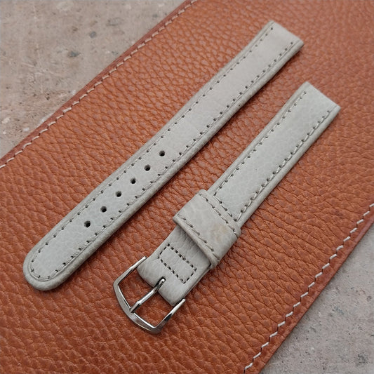 16mm Long Gray Shrunken Calf Single-Keeper Unused nos 1960s Vintage Watch Band