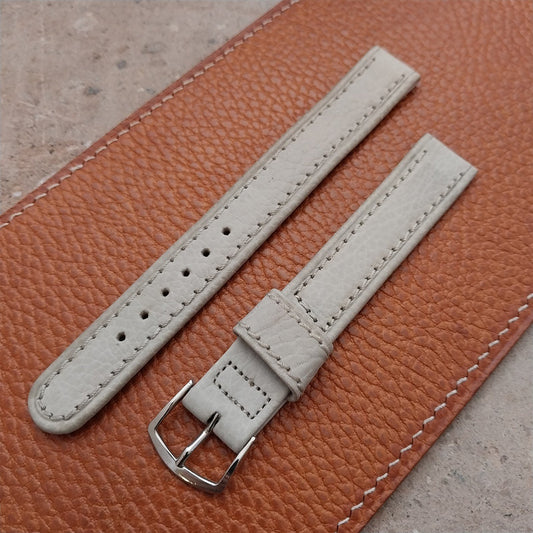 Long 5/8" Gray Shrunken Calf Single-Keeper Unused nos 1960s Vintage Watch Band