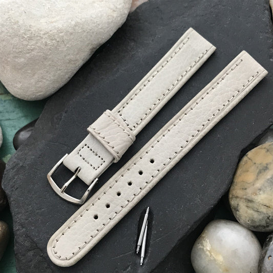 Long 5/8" Gray Shrunken Calf Single-Keeper Unused nos 1960s Vintage Watch Band