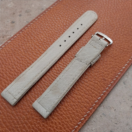 Long 5/8" Gray Shrunken Calf Single-Keeper Unused nos 1960s Vintage Watch Band