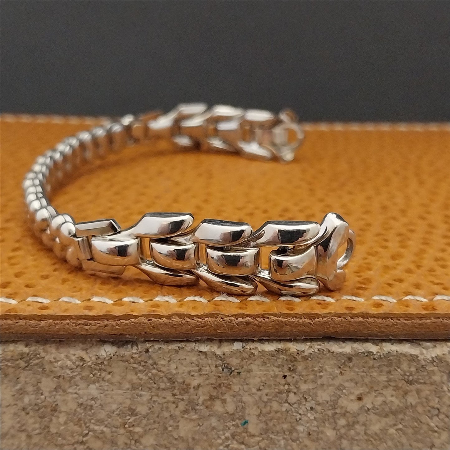 Ladies 10k White Gold-Filled Stonewall Unused 1940s Unused Vintage Watch Band