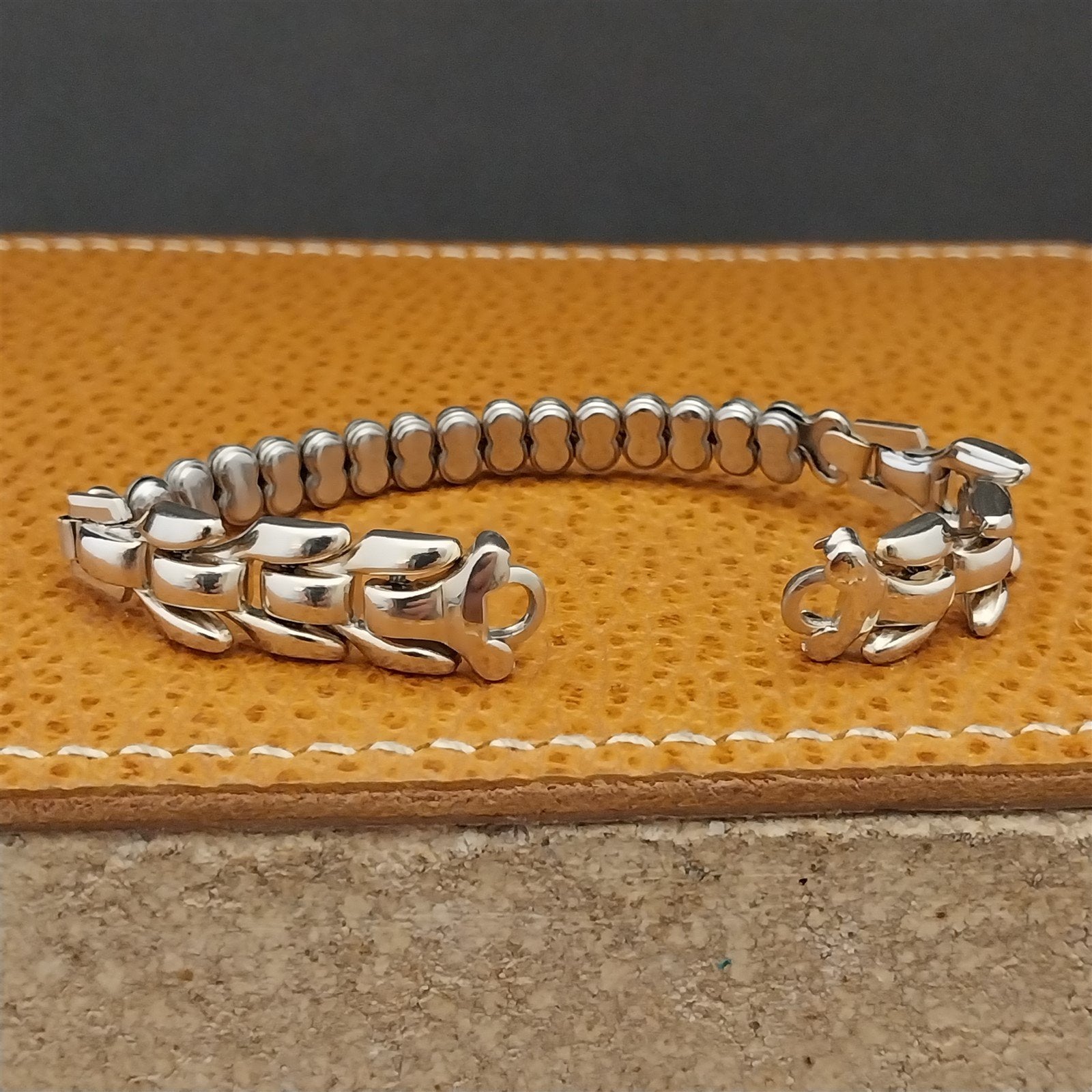 Ladies 10k White Gold-Filled Stonewall Unused 1940s Unused Vintage Watch Band