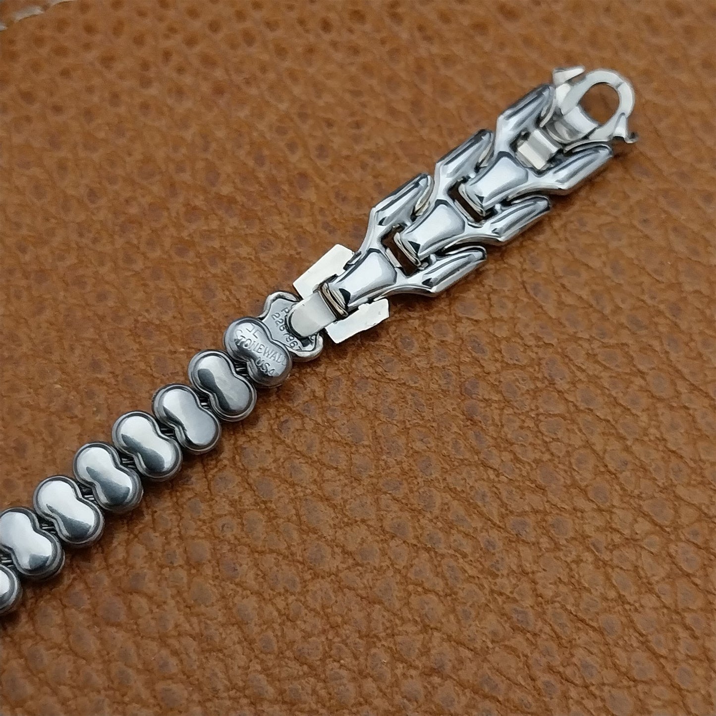 Ladies 10k White Gold-Filled Stonewall Unused 1940s Unused Vintage Watch Band