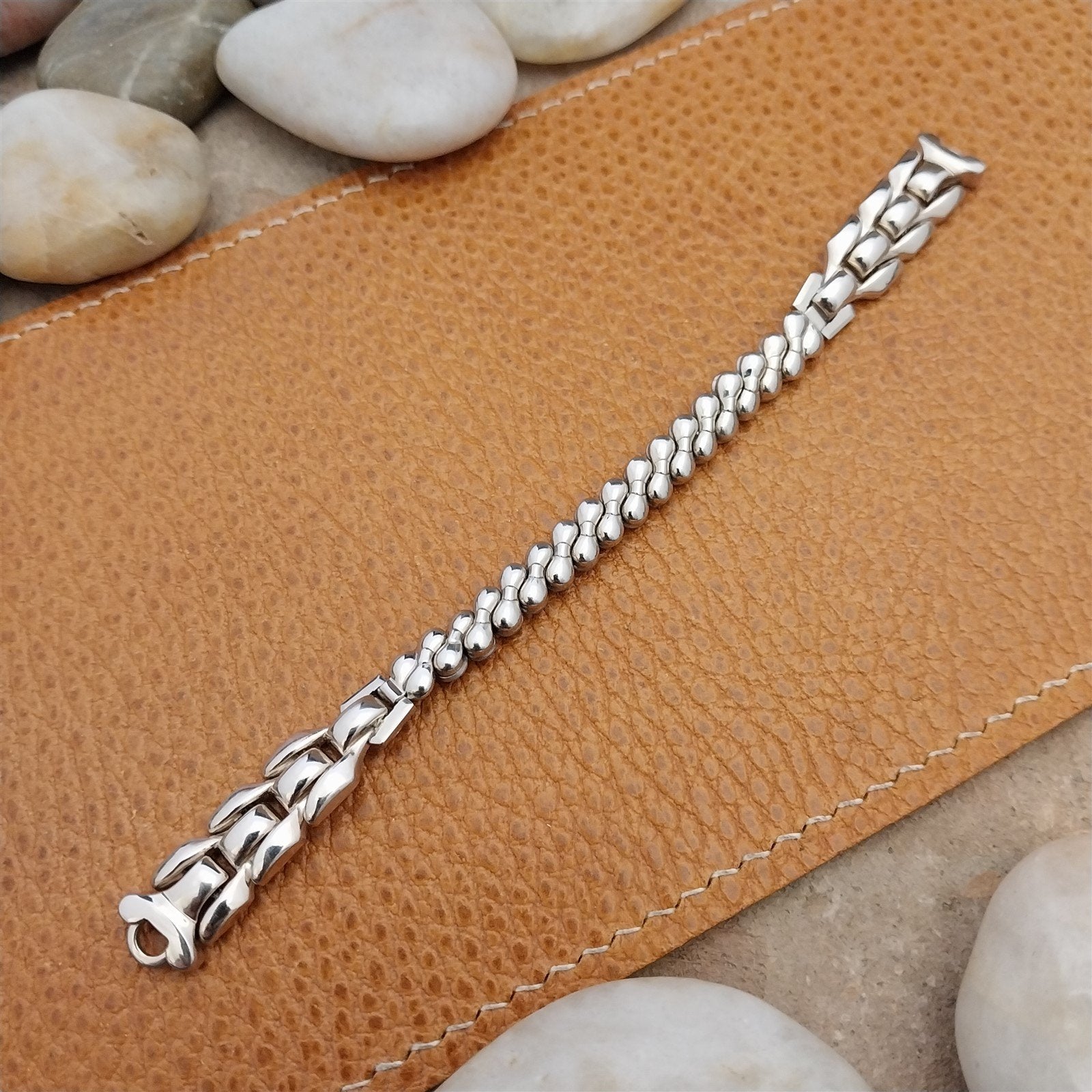 Ladies 10k White Gold-Filled Stonewall Unused 1940s Unused Vintage Watch Band