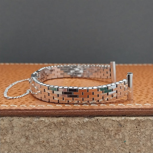 1/2" White Gold-Filled Ladies Mesh Kreisler 1950s Vintage Cocktail Watch Band