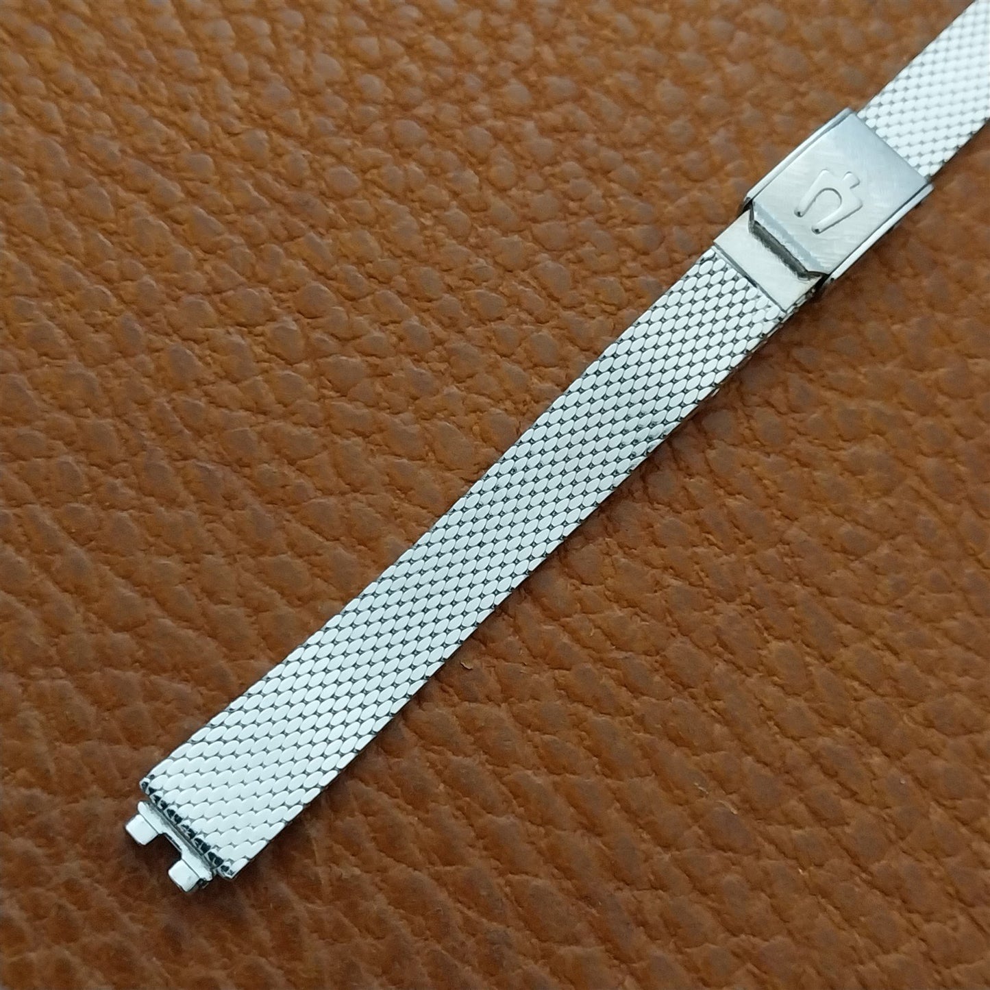 Accutron White Gold-Filled Mesh Ladies Unused 1960s Vintage Watch Band