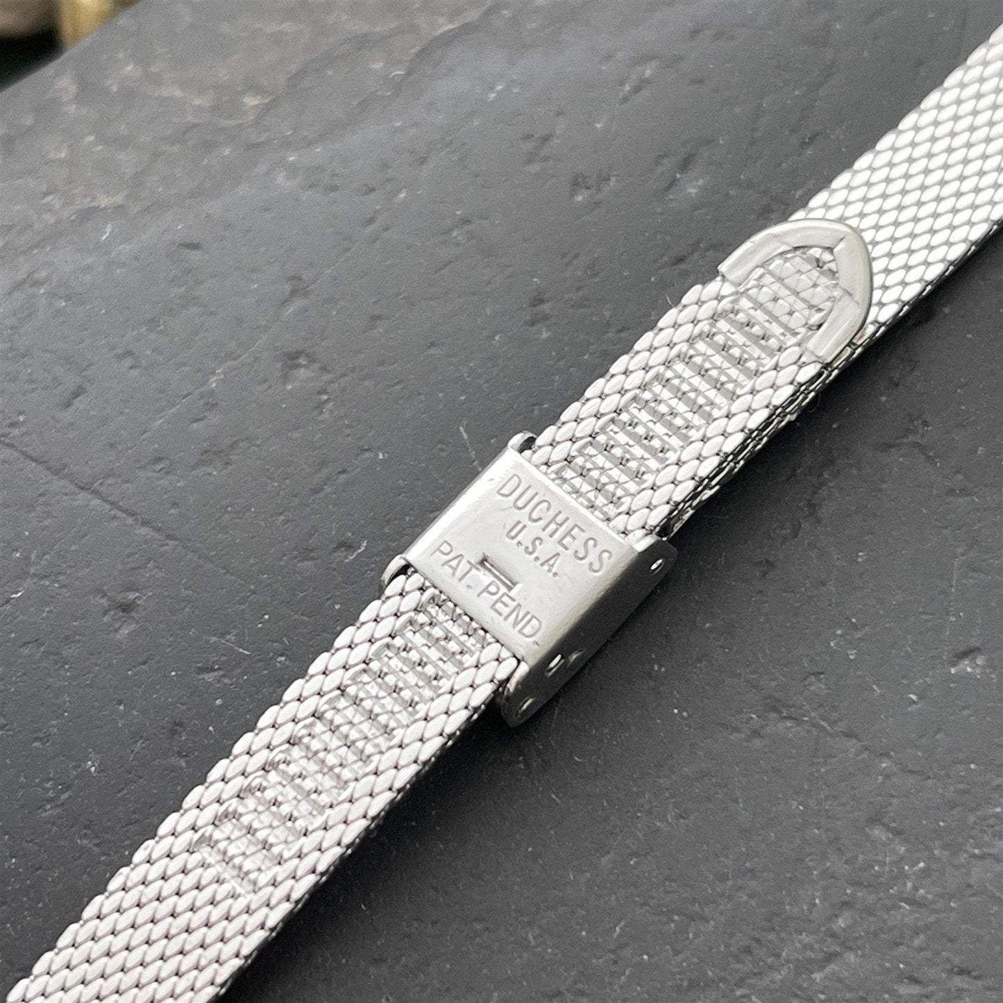 Accutron White Gold-Filled Mesh Ladies Unused 1960s Vintage Watch Band