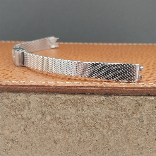 Accutron White Gold-Filled Mesh Ladies Unused 1960s Vintage Watch Band