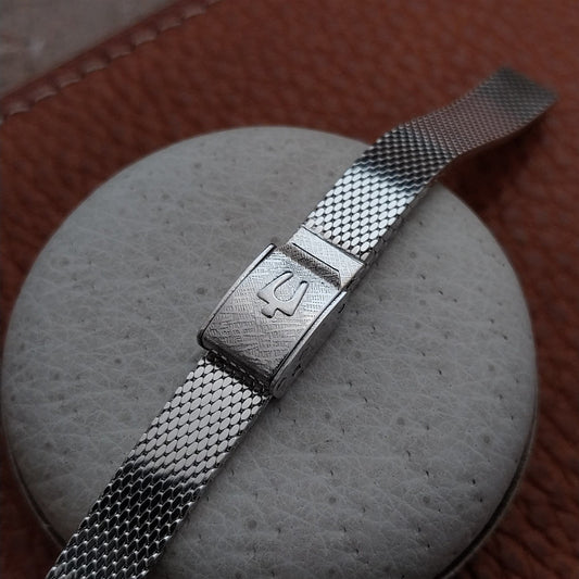 Accutron White Gold-Filled Mesh Ladies Unused 1960s Vintage Watch Band