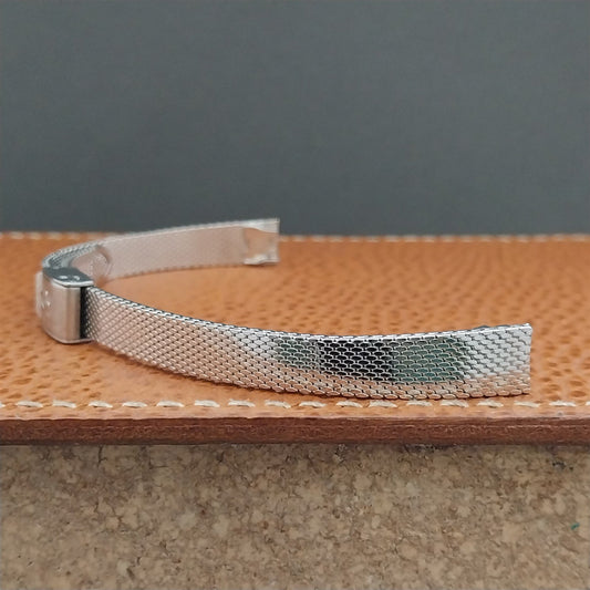 Accutron White Gold-Filled Mesh Ladies Unused 1960s Vintage Watch Band