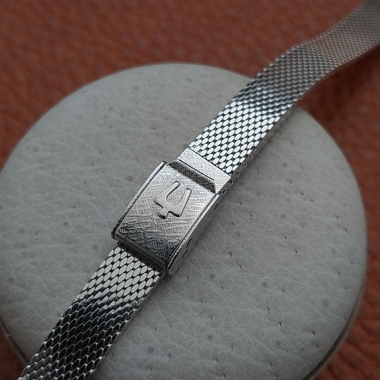 Accutron White Gold-Filled Mesh Ladies Unused 1960s Vintage Watch Band