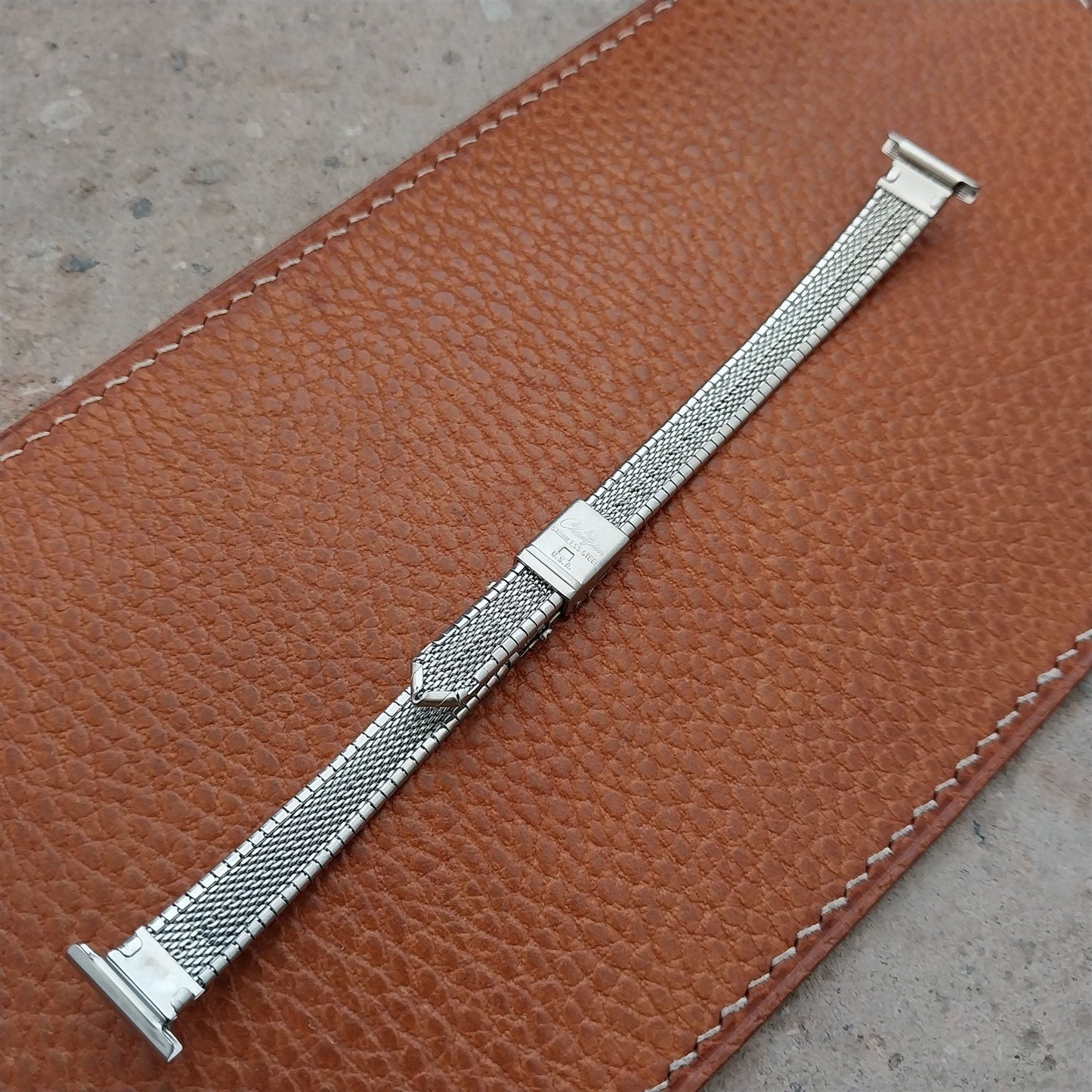 14mm 13mm JB Champion Ladies Stainless Steel 1970s Vintage Cocktail Watch Band