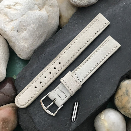 Long 5/8" Gray Shrunken Calf Single-Keeper Unused nos 1960s Vintage Watch Band