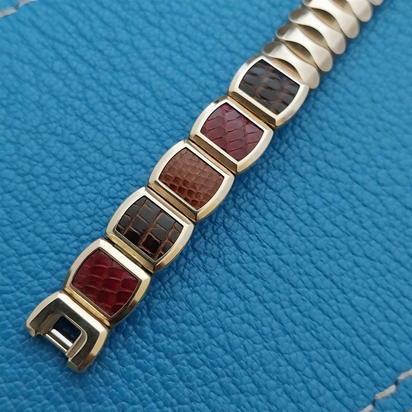 1950s Lizard & Gold Filled JB Champion Expansion Cocktail Watch Band