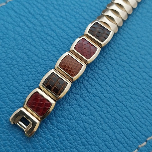 1950s Lizard & Gold Filled JB Champion Expansion Cocktail Watch Band