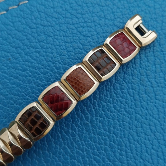 1950s Lizard & Gold Filled JB Champion Expansion Cocktail Watch Band
