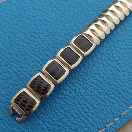 1950s Lizard & Gold Filled Ladies JB Champion Classic Cocktail Watch Band