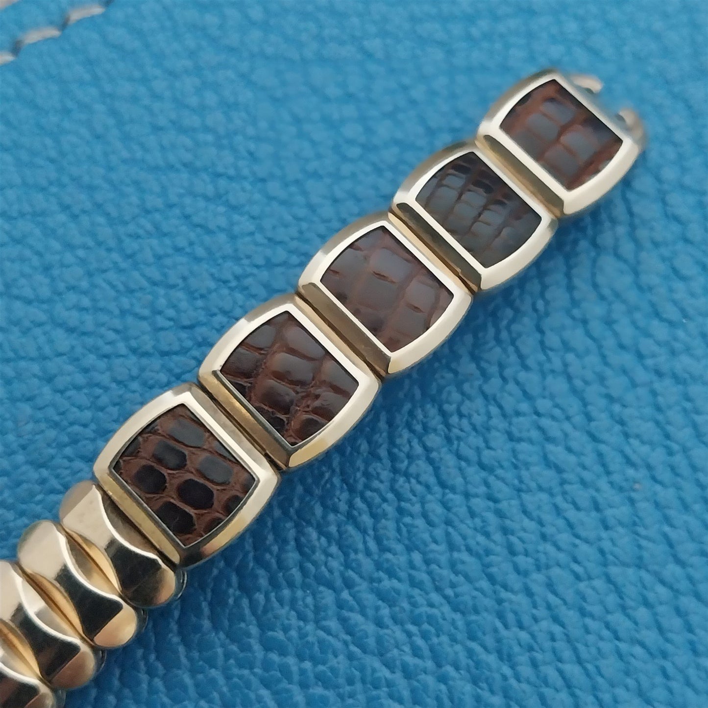 1950s Lizard & Gold Filled Ladies JB Champion Classic Cocktail Watch Band