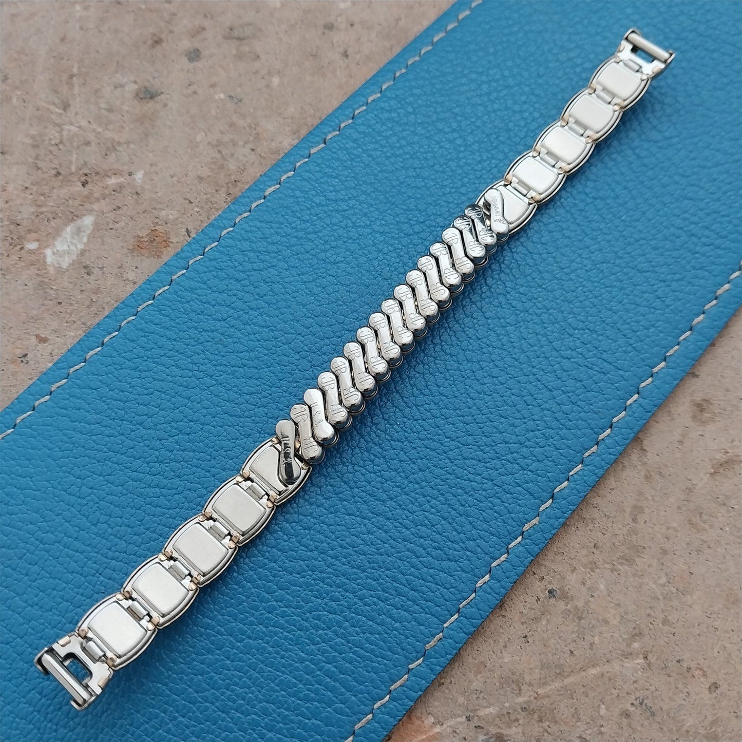 1950s Ladies Gold Filled &Lizard JB Champion Expansion Unused Vintage Watch Band