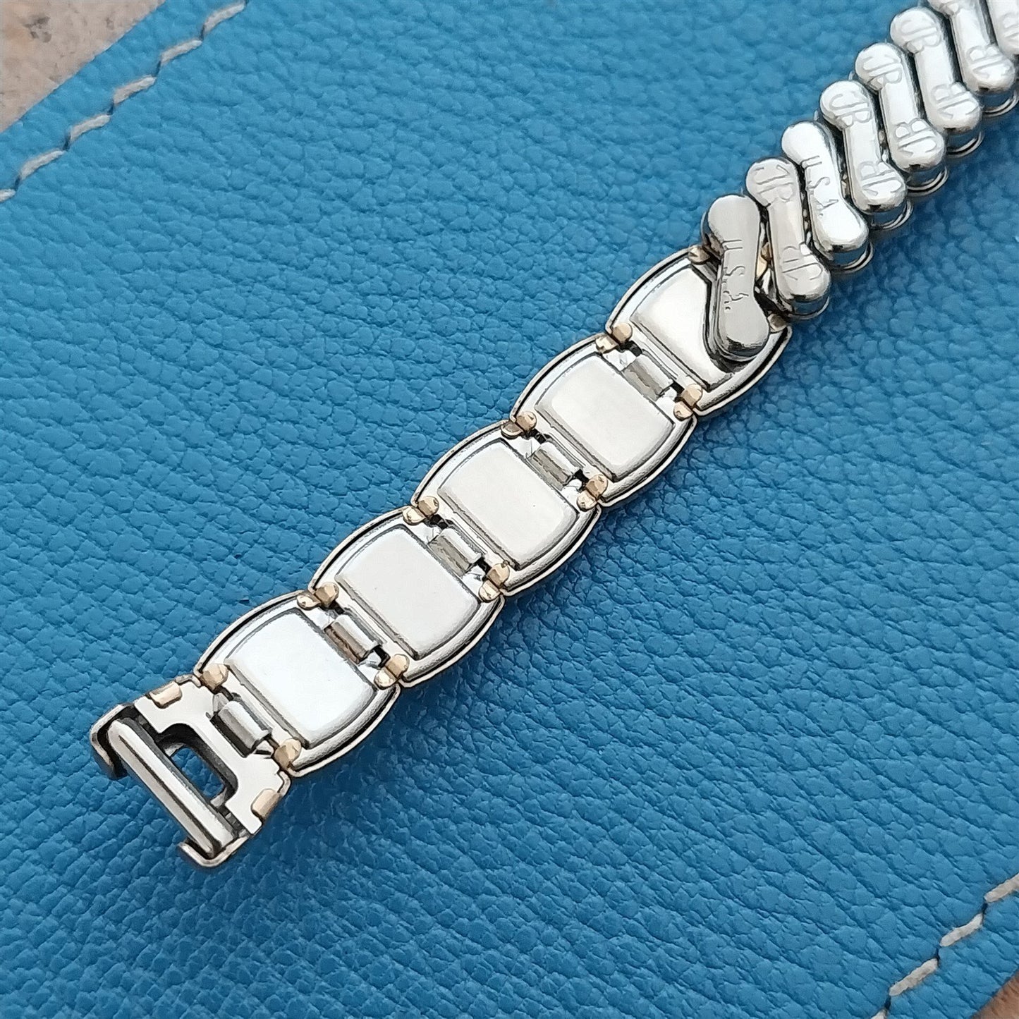 1950s Ladies Gold Filled &Lizard JB Champion Expansion Unused Vintage Watch Band