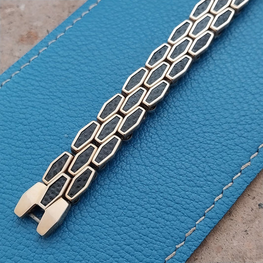 1950s Ladies Gold Filled & Lizard Apex Expansion Vintage Cocktail Watch Band