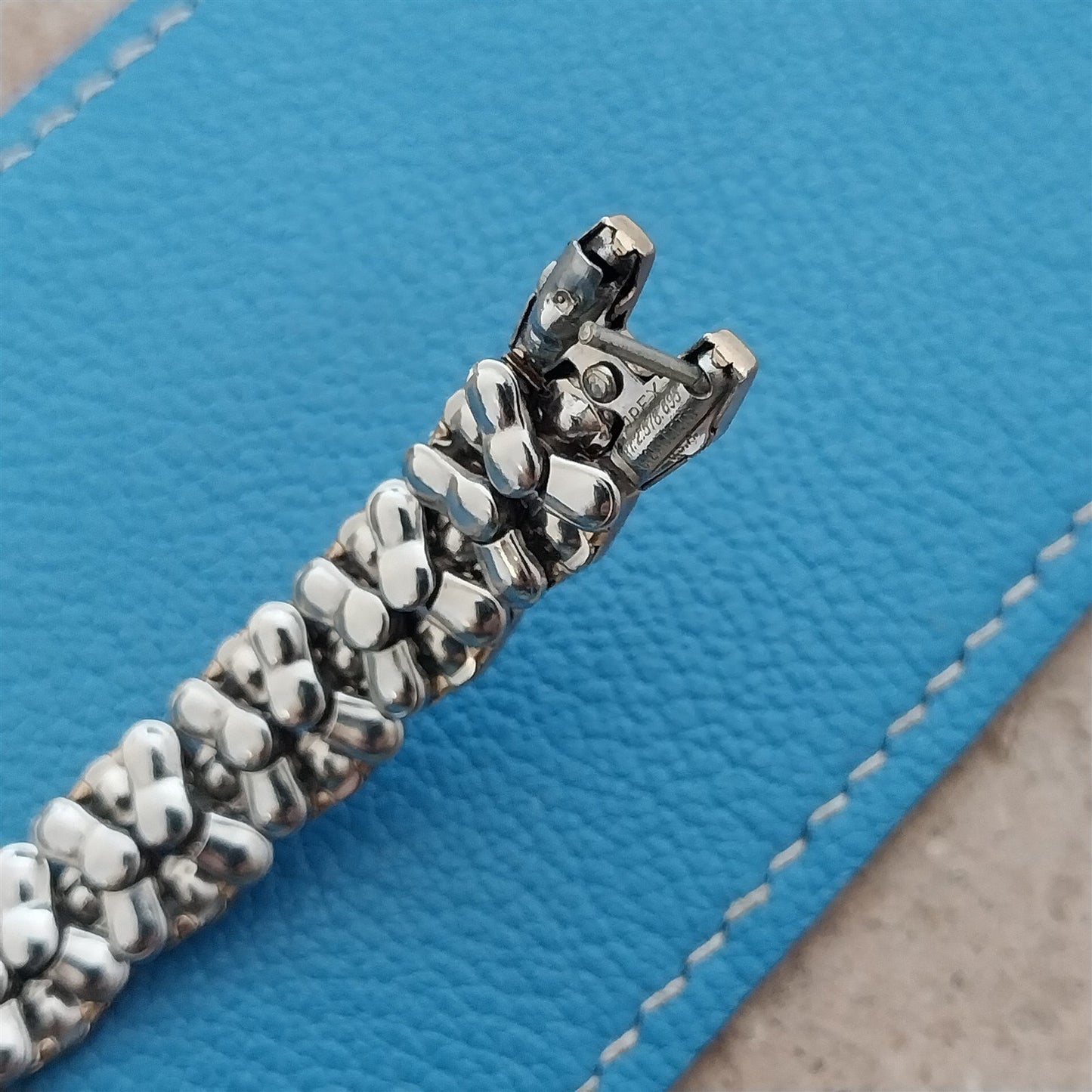 1950s Ladies Gold Filled & Lizard Apex Expansion Vintage Cocktail Watch Band